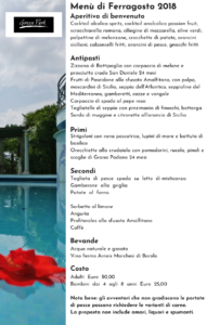 Green Park Ristorante Menù di Ferragosto 2018